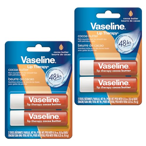 Vaseline Lip Therapy Cocoa Butter Twin Pack - 48 Hour Moisturization