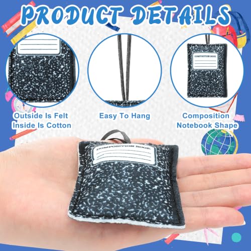 Back to School Felt Hanging Ornaments - 12PCS Composition Notebook Decor