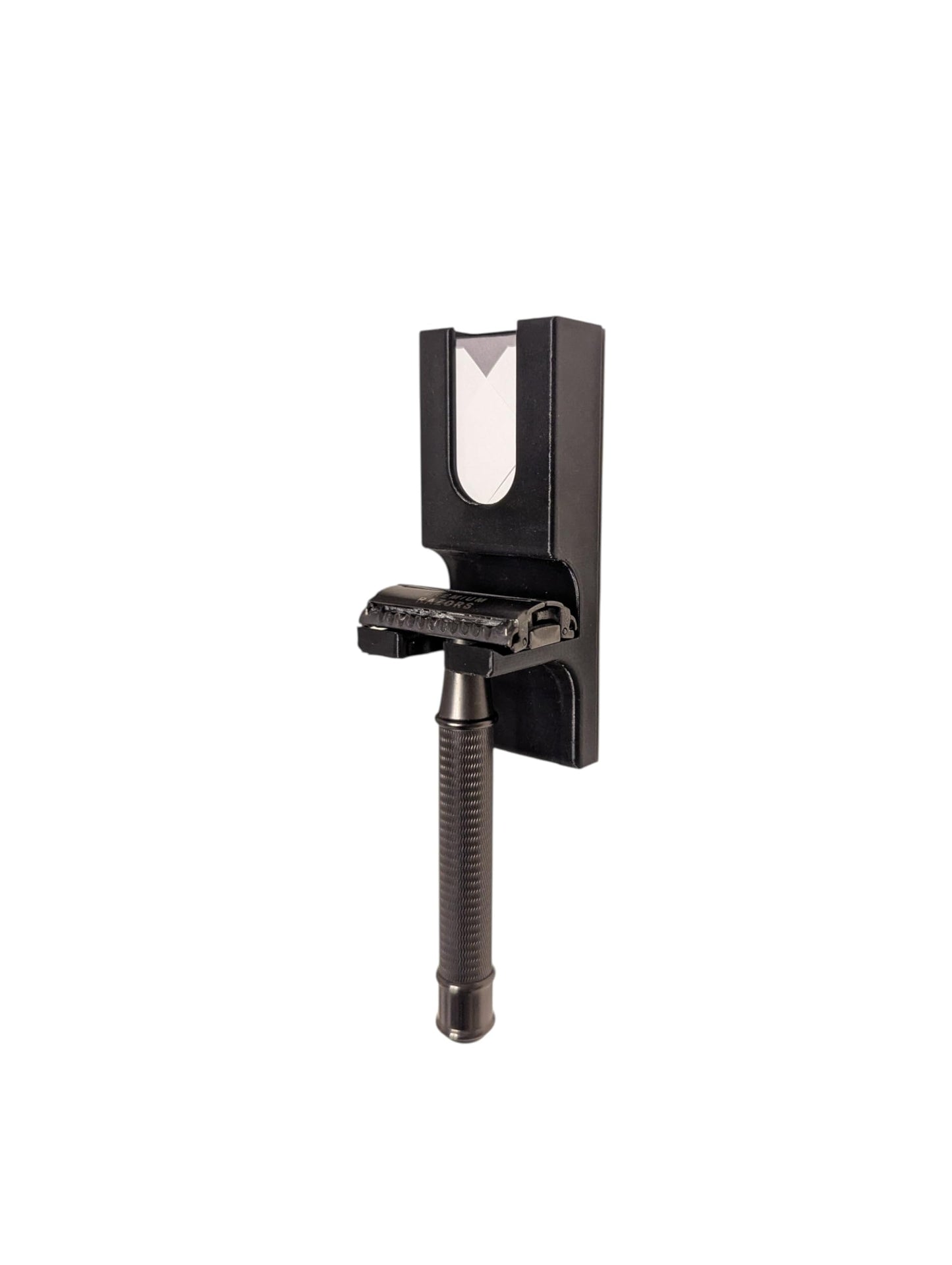 Wall Mounted Safety Razor Holder & Stand Alternative with Razor Blade Storage – Razor Hanger for Bathroom or Shower – Rustproof, Adhesive Mount