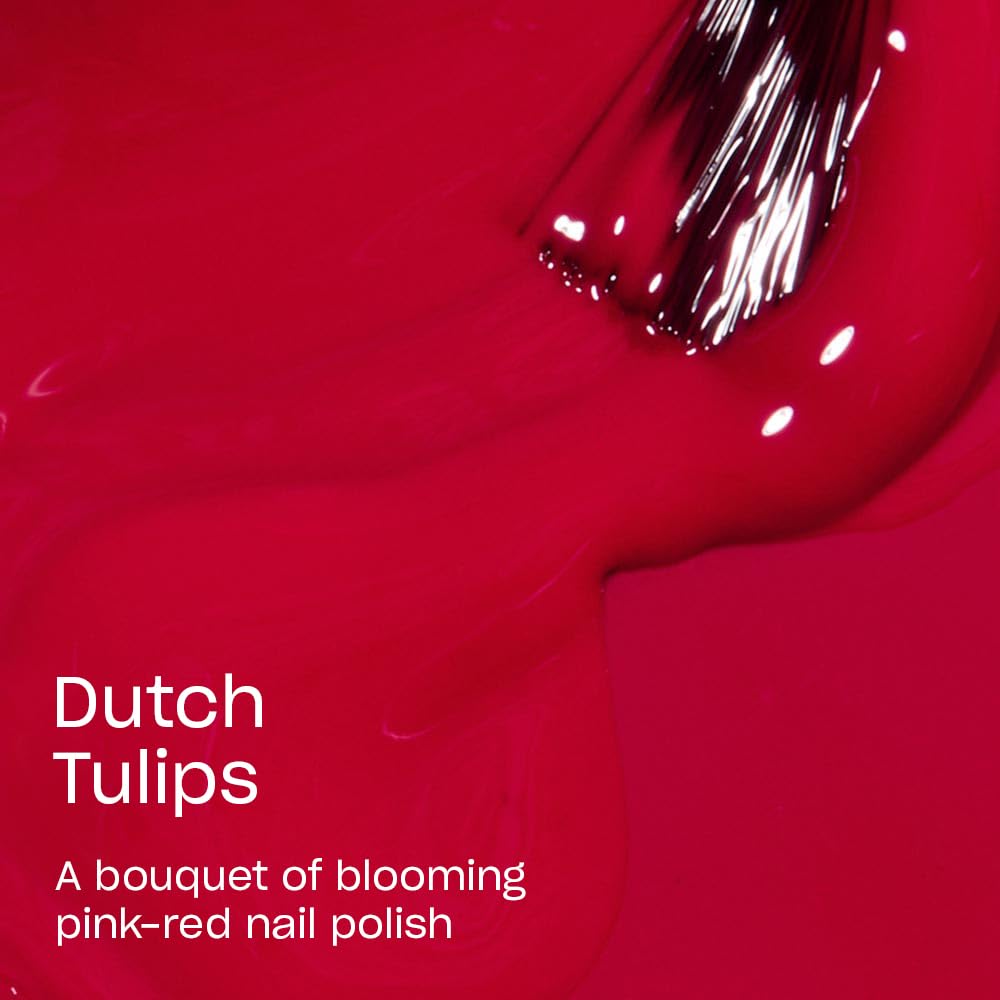 OPI Nail Lacquer Dutch Tulips | Opaque Bright Red Crème Chip Resistant Nail Polish | Fast Drying, Streak Free