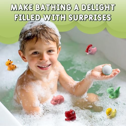 Bath Bombs for Kids with Animal Toys - 12 Pack, 40g Each