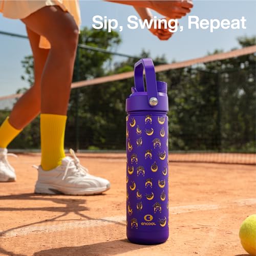 ENCOOL Insulated Water Bottle with Straw - 26 oz, Leak-Proof