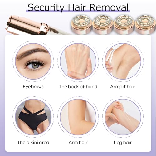 Generation 2 Replacement Heads for Flawless Facial Hair Remover Replacement Head,Suitable for Flawless Replacement Heads Gen 2 for Flawless Facial Hair Remover for Women,As Seen On TV.(4 Pack)