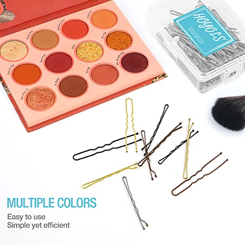 HOYOLS 100-Piece Silver Bobby Pins for All Hair Types