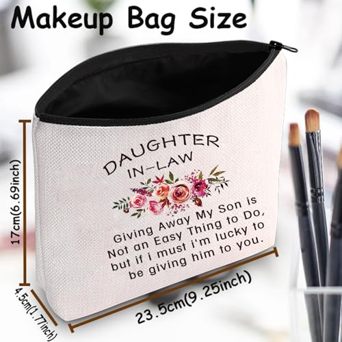 Daughter-in-Law Wedding Gift Cosmetic Bag - Keepsake Bridal Pouch