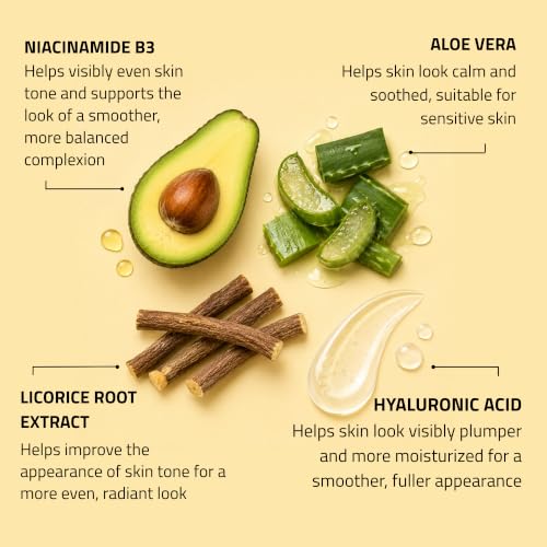 YEOUTH Niacinamide Serum with Hyaluronic Acid & Licorice Root 1oz – Brightening & Hydrating Face Serum