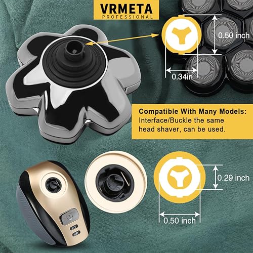 VRMETA Universal 7D Magnetic Replacement Shaver Head for Electric Razors