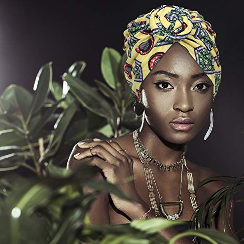 Retro African Headwrap Turban Set for Black Women - 6 Pieces