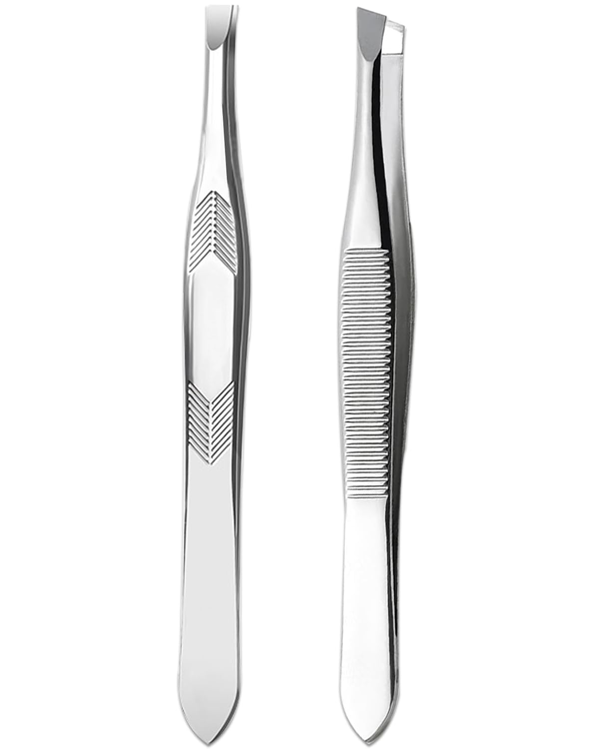 Tweezers for Women Facial Hair,High Precision Stainless Steel Tweezerman Tweezers for Eyebrows Facial Hair, Splinter and Ingrown Hair Removal,2 Count