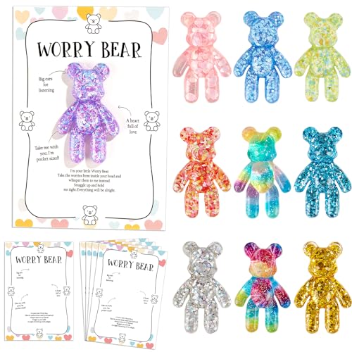 Pocket Bear Set - 10 Mini Emotional Support Bears with Cards