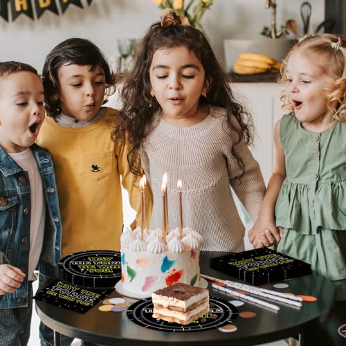 40Pcs Planet-Themed Birthday Plates and Napkins for 20 Guests