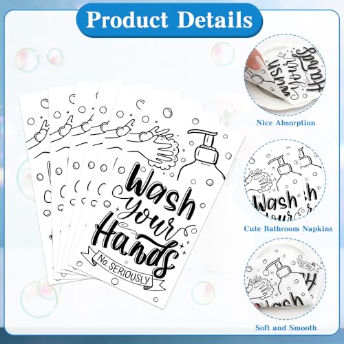 100 Disposable Hand Towels - Soft Paper Guest Napkins for Bathroom