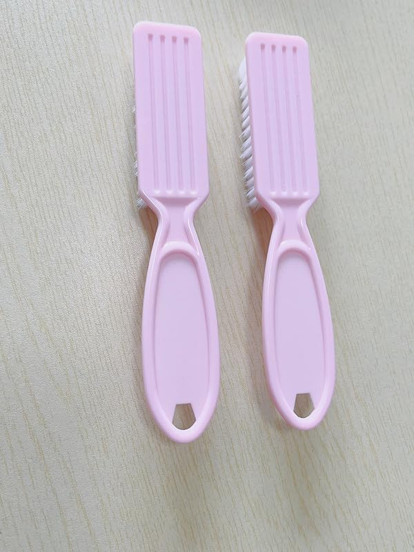 12-Pack Pink Nail Brushes with Grip Handle for Cleaning