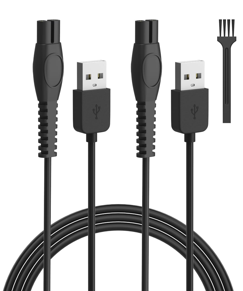 LIANSUM 5V USB Charger Cable Compatible with Philips Norelco One Blade QP2724, QP2834, QP6531, MG5910, MG7910, MG9510, X3001, X5006, PQ888, QP1924,QP4631, Series 2000,2400,3600 OneBlade Trimmer 2-Pack