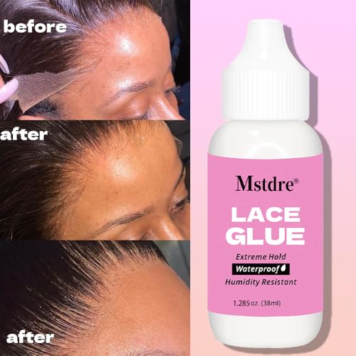 Strong Lace Wig Glue - Non-Toxic, Invisible Bond, 1.285 oz