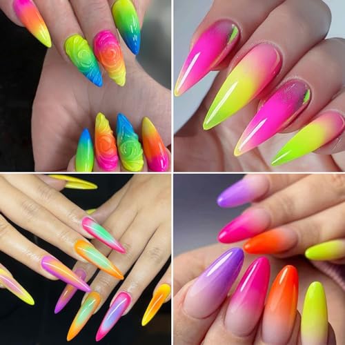 Fcozpjk Neon Pigment Powder Set - 10 Colors for Nail Art