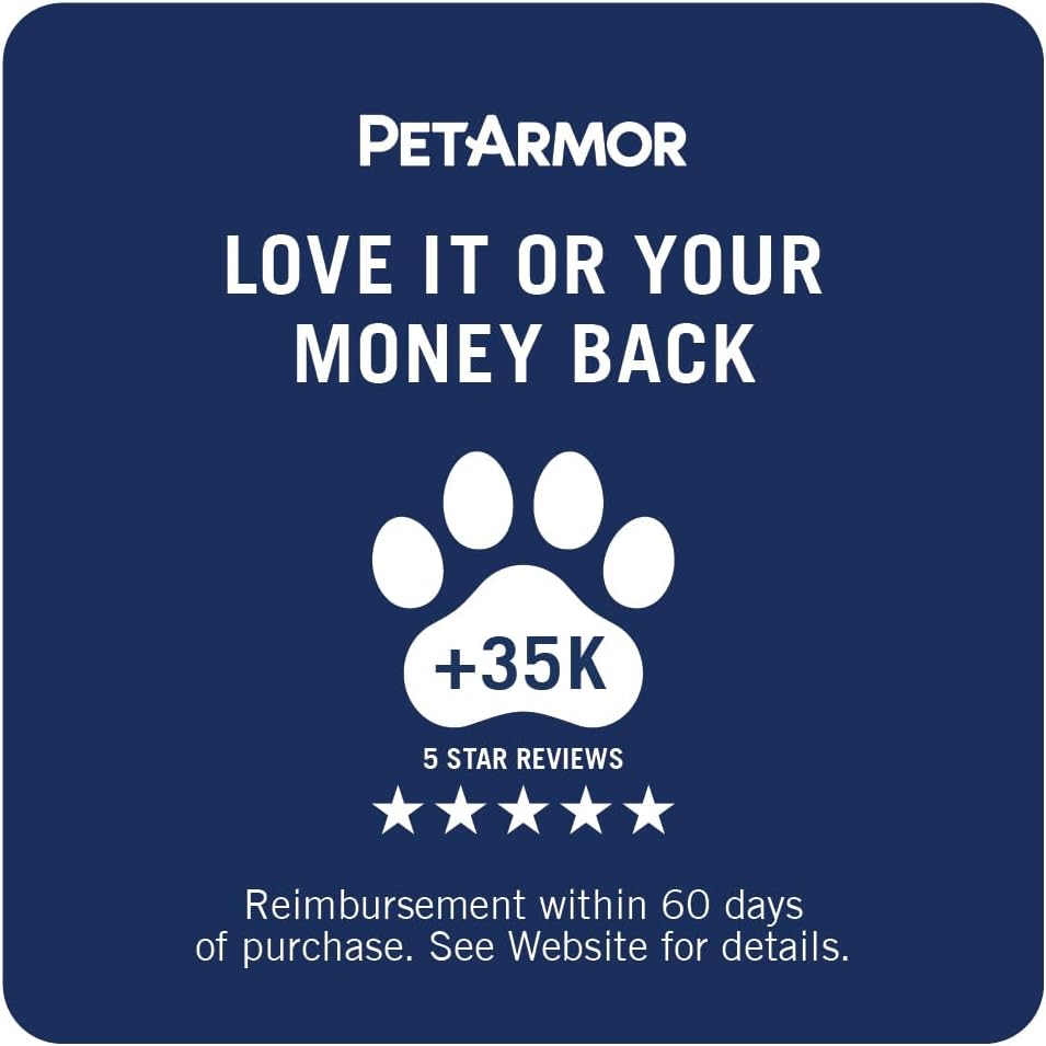 PetArmor Plus Flea and Tick Prevention for Dogs - Fast-Acting Waterproof Treatment | 3 Doses for Small Dogs (5-22 lbs)