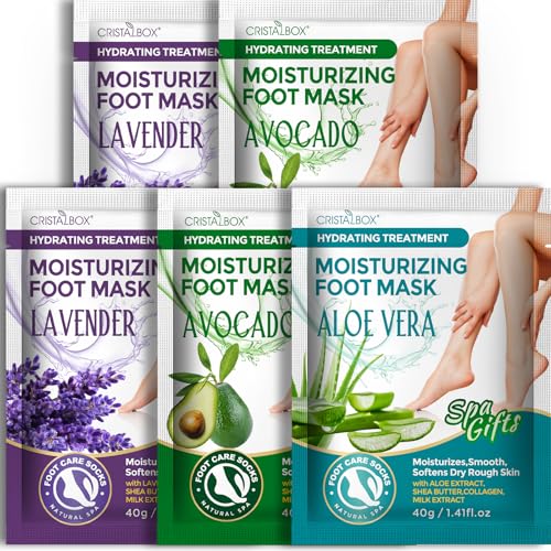 Lavender Aloe Moisturizing Foot Mask Pack - Christmas Gift, Spa Stocking Stuffers