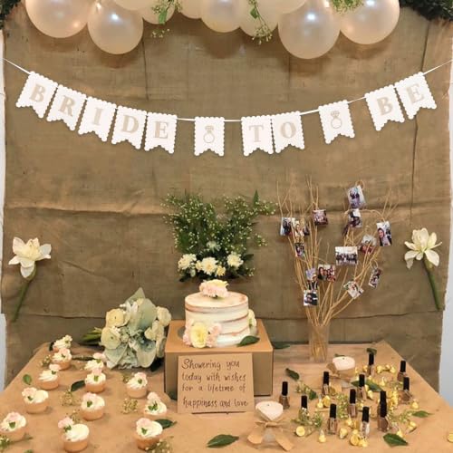 Bride to Be Banner - Silver Glitter Bridal Shower Decor