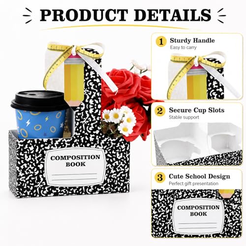Teacher Appreciation Gift Set - 12 Portable 2-Cup Drink Carriers