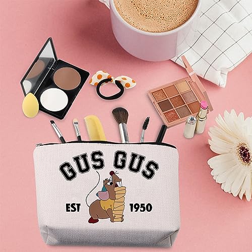 Fairy Tale Mouse Gus Cosmetic Bag - Cute Polyester Makeup Travel Pouch