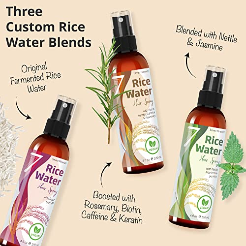 Fermented Rice Water Spray for Hair Growth - Biotin & Rosemary Infusion (4 fl oz)