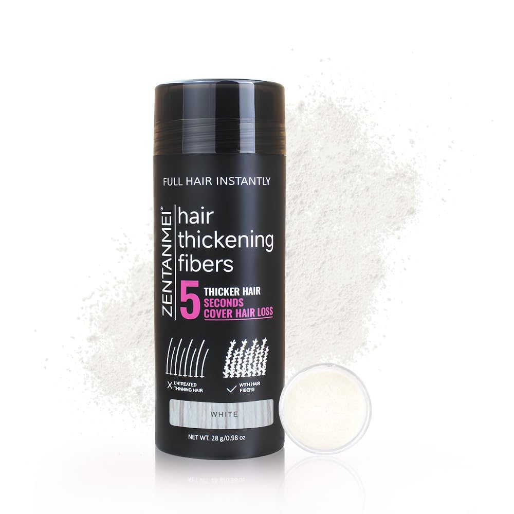 Hair Building Fibers for Thinning Hair - All-Natural Volume Powder | 0.98 Oz Gray Bald Spot Concealer for Men & Women