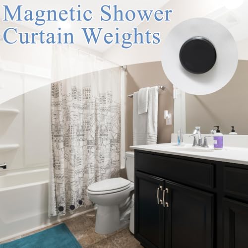 ZYNERY 18 Pcs Magnetic Shower Curtain Weights - Waterproof & Durable