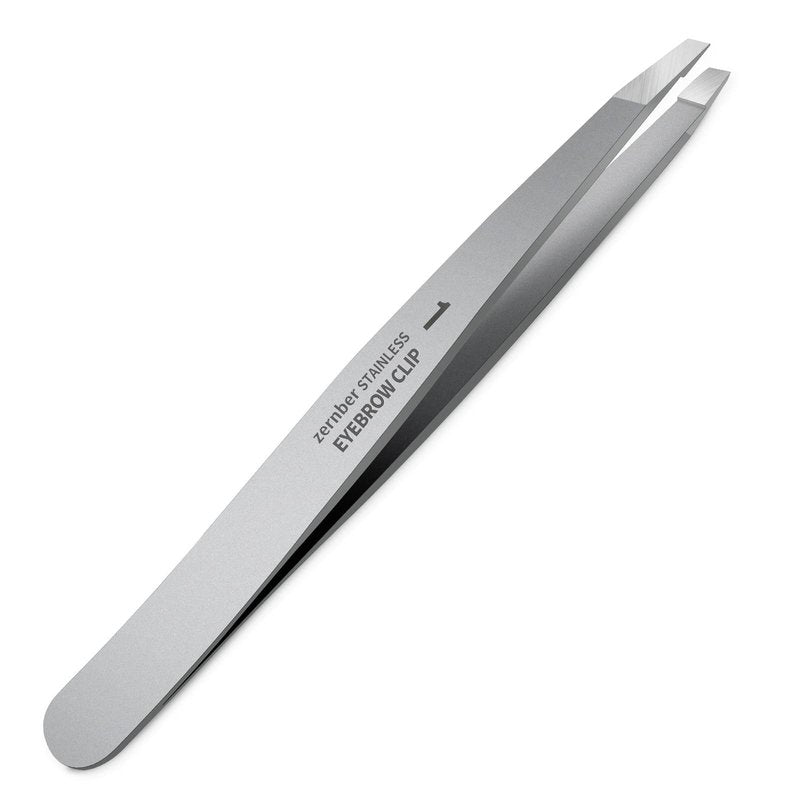 ZERNBER Eyebrow Hair Removal Tweezers, Slant Tweezer Handmade Professional Eyebrow Facial & Hair Remover Better closure Stainless Steel