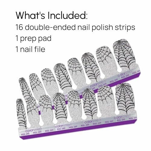 Color Street Widow's Glow Nail Polish Strips - 16 Double-Ended Manicure Set