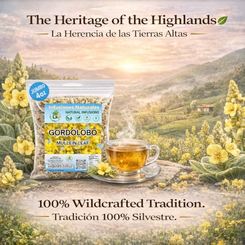 Gordolobo Herbal Tea - 100% Natural Mullein Flower Tea, 4 oz
