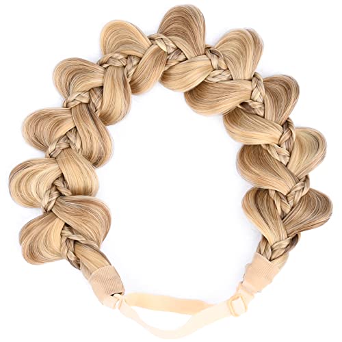 Kinky Synthetic Hair Braided Headband - 8-Caramel Blonde