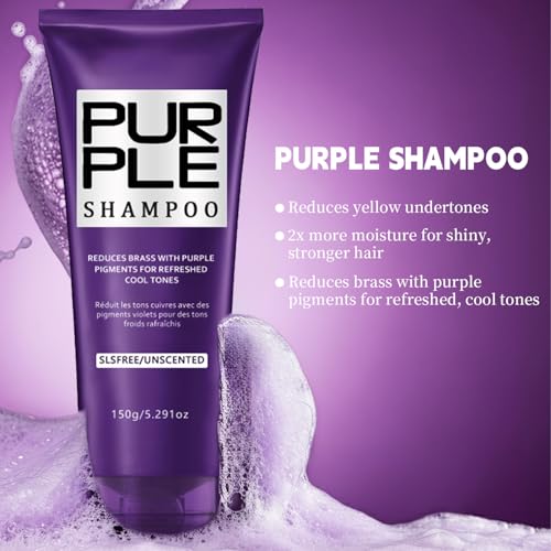 Purple Shampoo and Conditioner Set for Blonde & Silver Hair - 2 x 5.29 oz