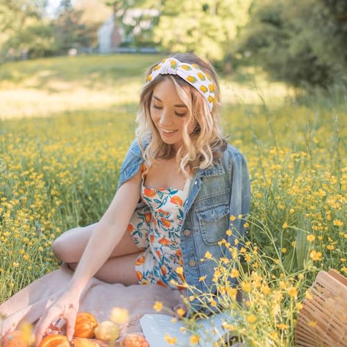 Corn Print Knotted Headband for Women & Girls - Tropical Summer Hair Accessory