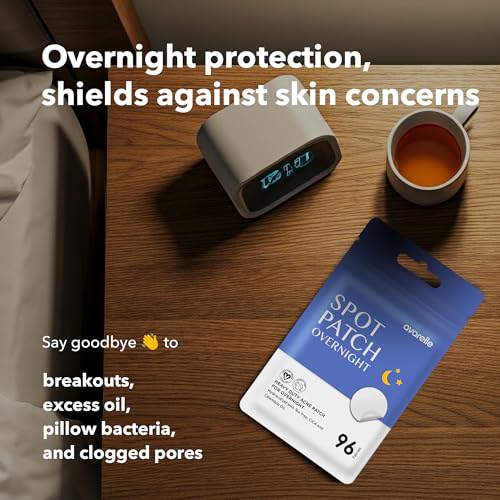AVARELLE Hydrocolloid Acne Pimple Patches Nighttime 96 Count - Clear Spot Treatment
