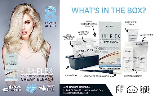 Knight & Wilson PurePlex Ammonia-Free Hair Bleach Kit - Lifts Up to 8 Shades