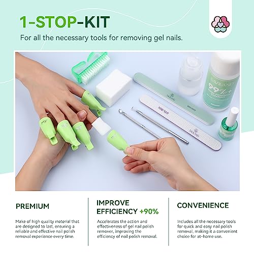 SAVILAND Gel Nail Polish Remover Kit - 513-Piece Set with Cuticle Oil