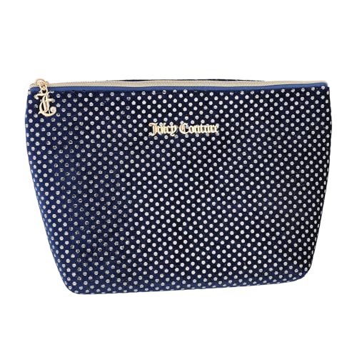 Juicy Couture Glitter Makeup Bag - Spacious Travel Toiletry Organizer