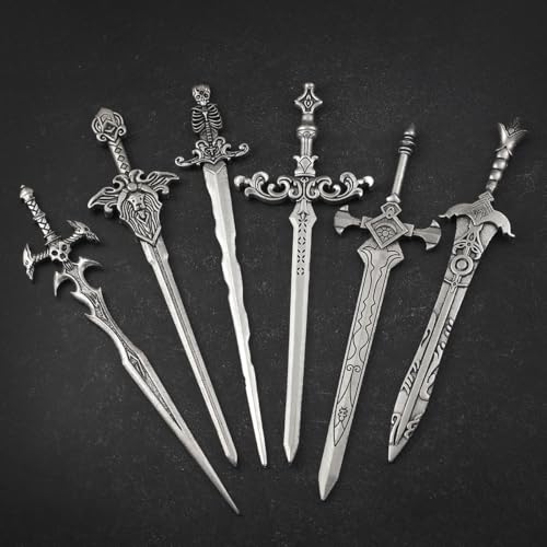 Design-11 Gothic Sword Hair Pins Set for Women, Medieval Fantasy Hair Accessories