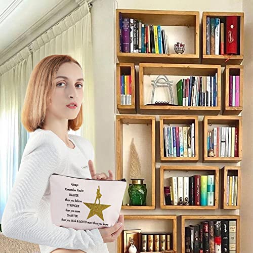 LEVLO Musical Cosmetic Bag - You Are Braver Stronger Smarter Broad Bag