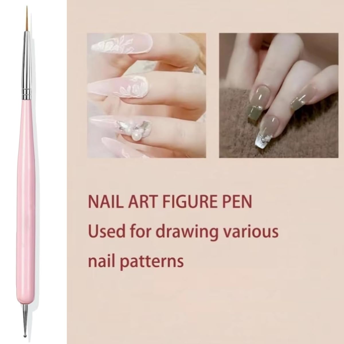 Faiteary Nail Brush Set with Nail Art Polish Brushes Builder Gel Brush