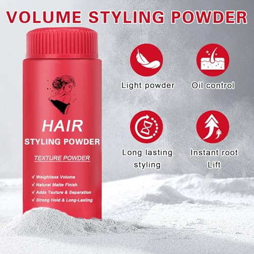 DAMUSI Hair Texture Styling Powder for Volume & Matte Finish - 0.52Oz