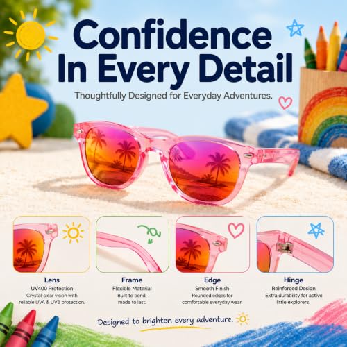 18 Pack Kids Sunglasses with UV400 Protection for Ages 3-8
