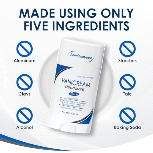 Vanicream Aluminum-Free Gel Deodorant - 2 oz - Unscented Formula for Sensitive Skin