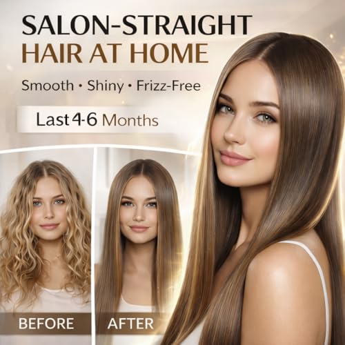 KERATIN RESEARCH Brazilian Keratin Hair Treatment Straightening Complex Blowout LONG Lasting Organic Natural Results with Argan Oil Keratina Brasilera