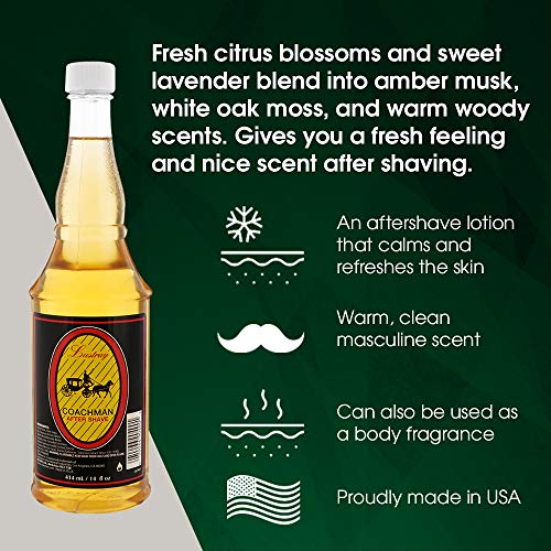 Clubman Lustray Coachman After Shave Lotion - 14 fl oz, Cool & Refresh