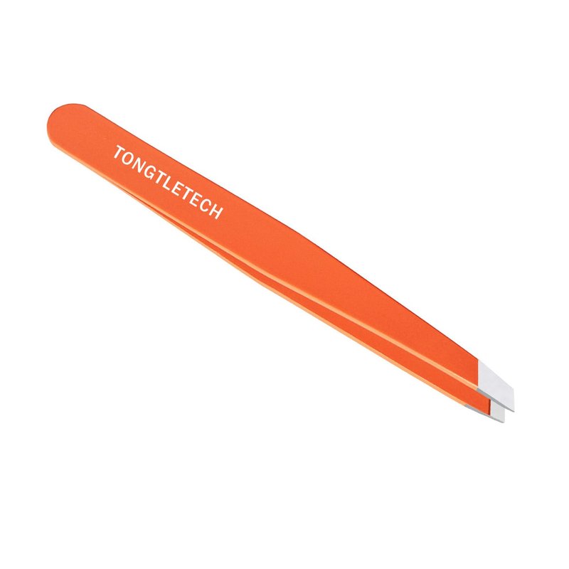 Eyebrow Hair Removal Tweezers-Professional Stainless Steel Slant Tweezers for Eyebrows-Great Precision for Facial Hair Remover Better closure(Orange)
