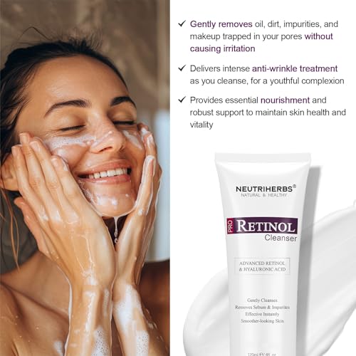 Neutriherbs PRO Retinol Face Wash - Anti-Aging Facial Cleanser (4 fl. oz.)