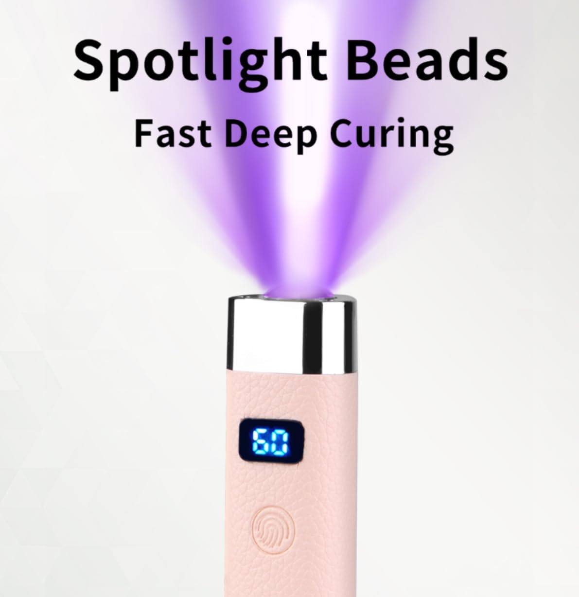 UV Nail Lamp - Handheld Cordless LED Nail Dryer with Auto Sensor | Fast Curing Gooseneck Design (Pink)
