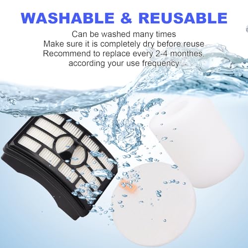 Shark Rotator HEPA Filter Replacement Kit - Fits NV500 NV501 NV502 NV503 NV505 NV510 NV520 NV552 ZU780 ZU782 ZU785 UV560